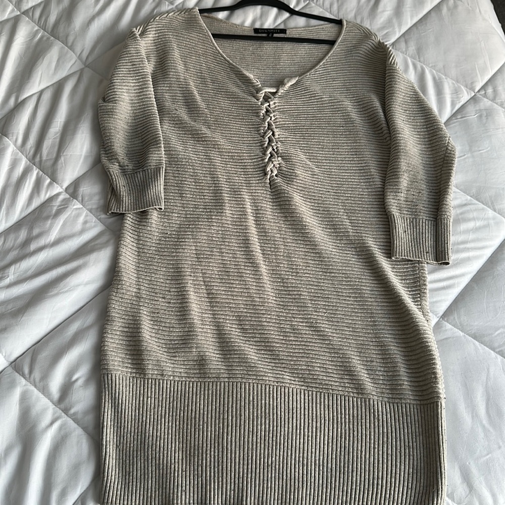 C neck sweater dress cozy
